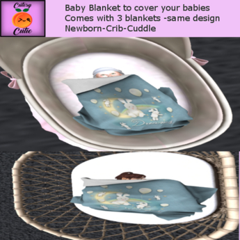 Second Life Marketplace - Cutesy Cutie Dreams Baby Blanket Set